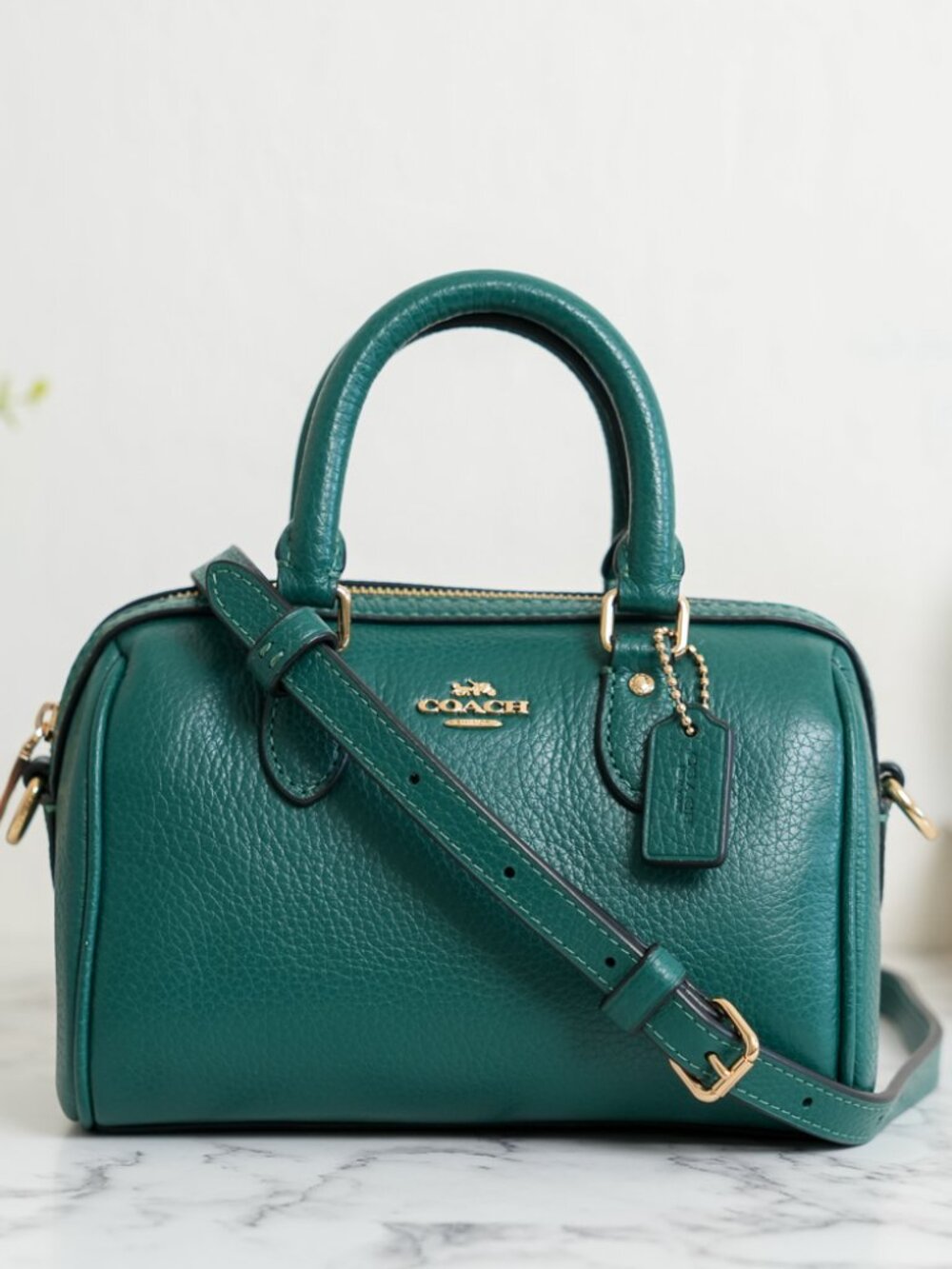 Coach CW328 Mini Rowan Crossbody Bag in Emerald NWT